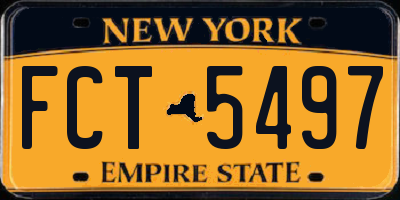 NY license plate FCT5497