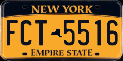 NY license plate FCT5516