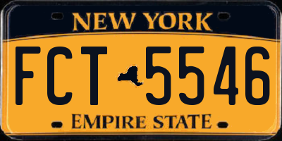 NY license plate FCT5546