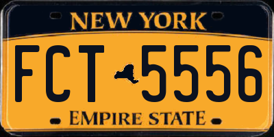 NY license plate FCT5556