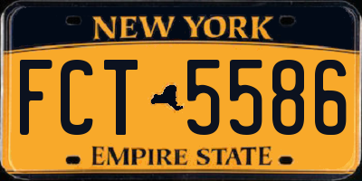 NY license plate FCT5586