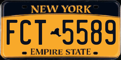 NY license plate FCT5589