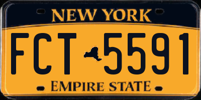 NY license plate FCT5591