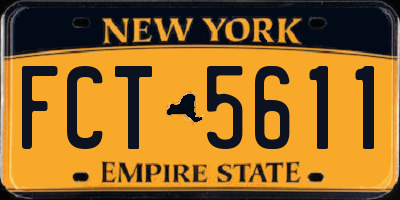 NY license plate FCT5611