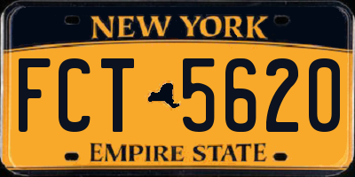 NY license plate FCT5620