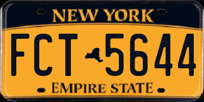 NY license plate FCT5644