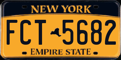 NY license plate FCT5682