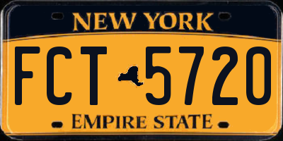 NY license plate FCT5720
