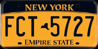 NY license plate FCT5727
