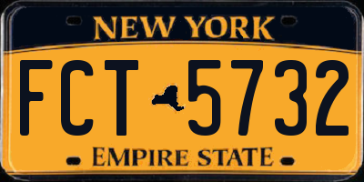 NY license plate FCT5732