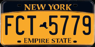 NY license plate FCT5779