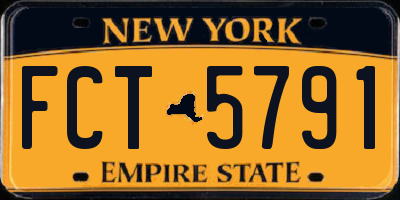 NY license plate FCT5791