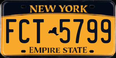 NY license plate FCT5799