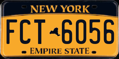 NY license plate FCT6056