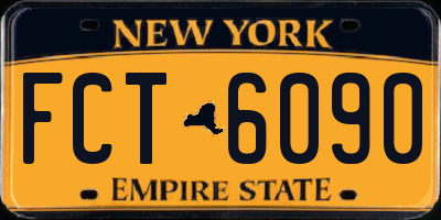 NY license plate FCT6090