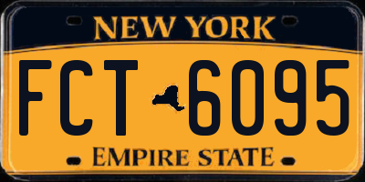 NY license plate FCT6095