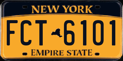 NY license plate FCT6101