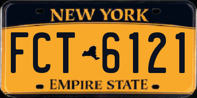 NY license plate FCT6121