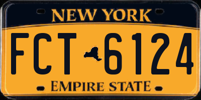 NY license plate FCT6124
