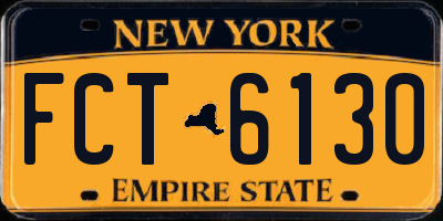 NY license plate FCT6130
