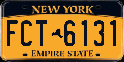 NY license plate FCT6131