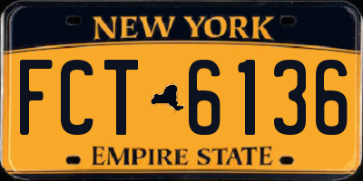 NY license plate FCT6136
