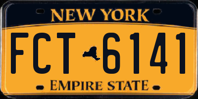 NY license plate FCT6141