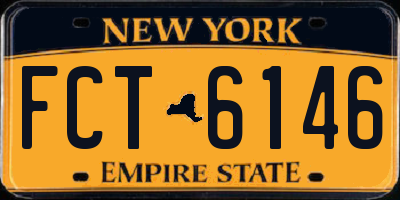 NY license plate FCT6146