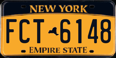 NY license plate FCT6148