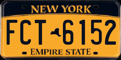 NY license plate FCT6152