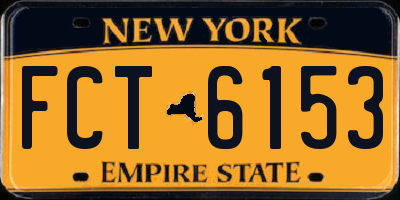 NY license plate FCT6153