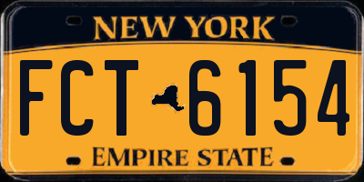 NY license plate FCT6154