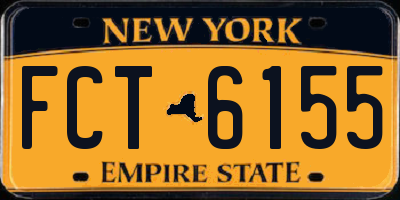 NY license plate FCT6155
