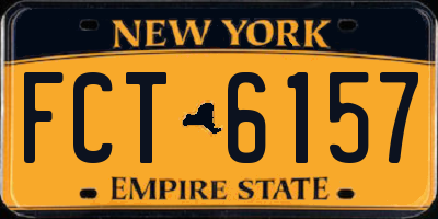 NY license plate FCT6157