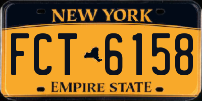 NY license plate FCT6158