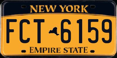 NY license plate FCT6159