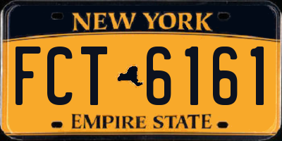 NY license plate FCT6161