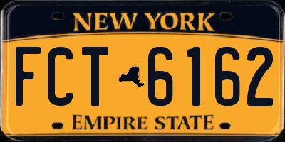 NY license plate FCT6162