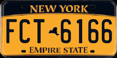 NY license plate FCT6166