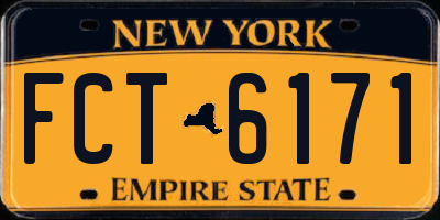 NY license plate FCT6171