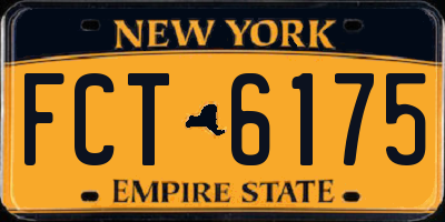 NY license plate FCT6175