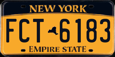 NY license plate FCT6183