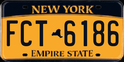 NY license plate FCT6186