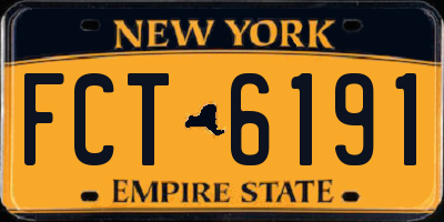 NY license plate FCT6191