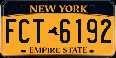 NY license plate FCT6192