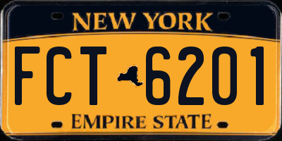NY license plate FCT6201