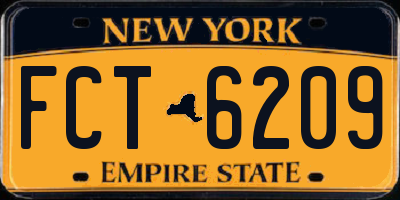 NY license plate FCT6209