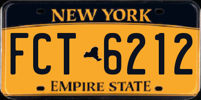 NY license plate FCT6212