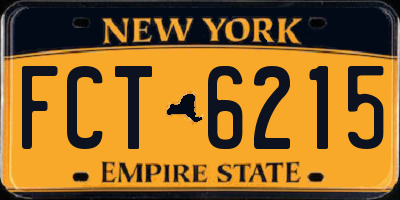 NY license plate FCT6215
