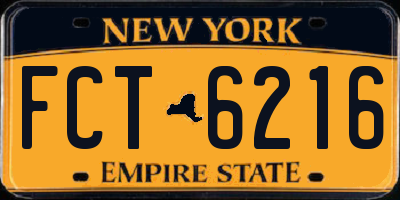 NY license plate FCT6216